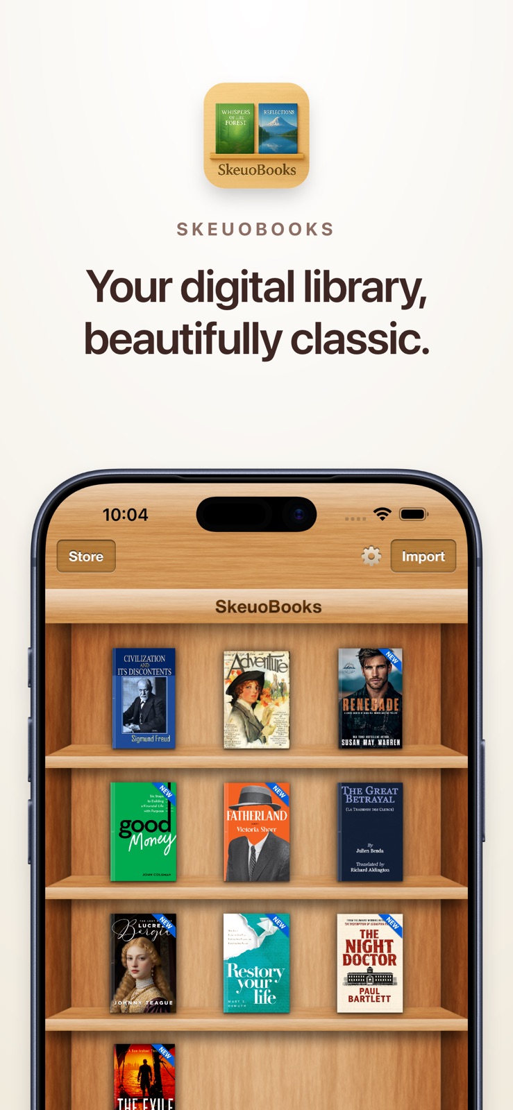 SkeuoBooks iphone screenshot 1