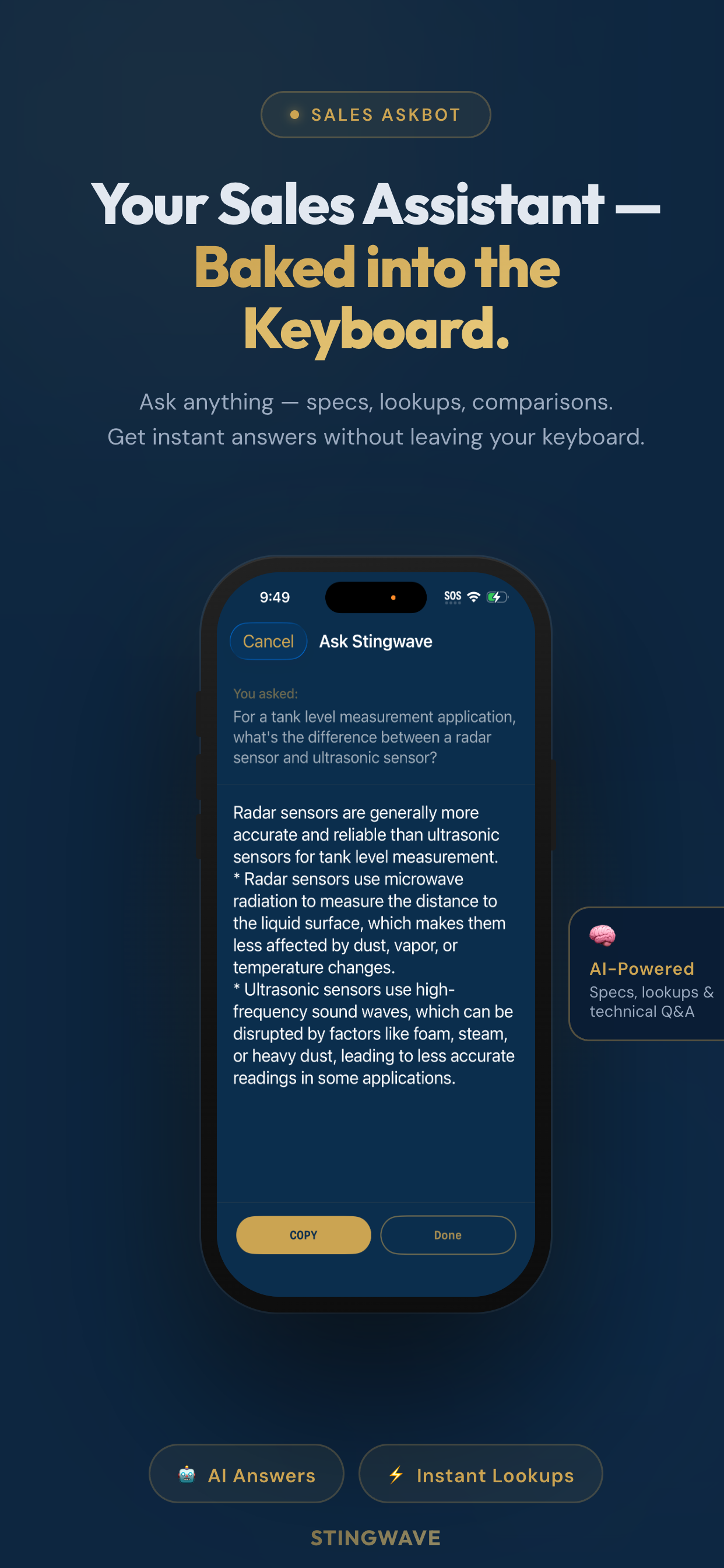 Stingwave: Dictation for Sales