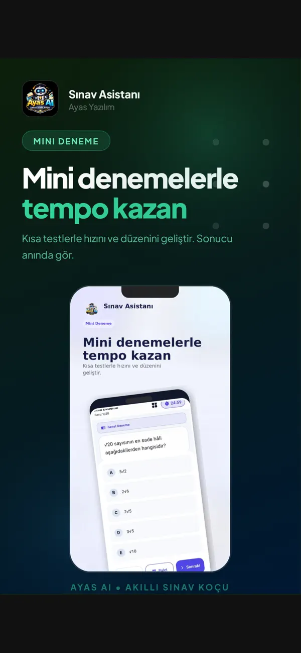 Screenshot #3 pour Ayas Ai - Sınav Asistanı