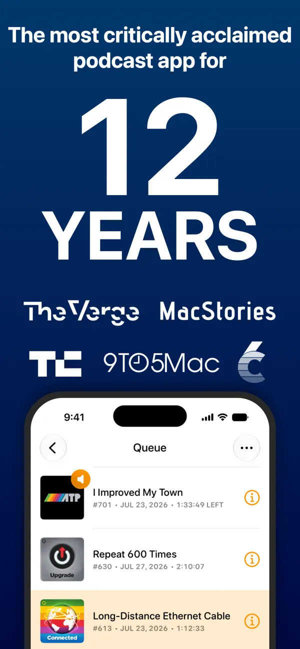 Overcast iPhone App Screenshot 2 – Nachrichten