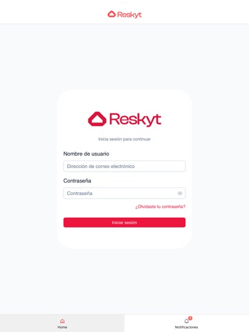 Reskyt - Desarrollo apps móvil iPad screenshot 1