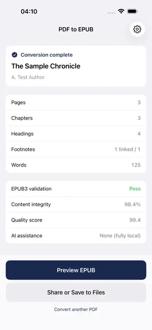PDFtoEPUB - Book Converter screenshot 4