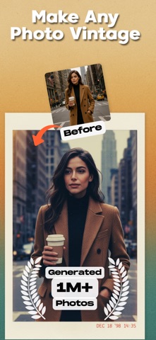 Vintage AI Camera Photo Editor iPhone screenshot