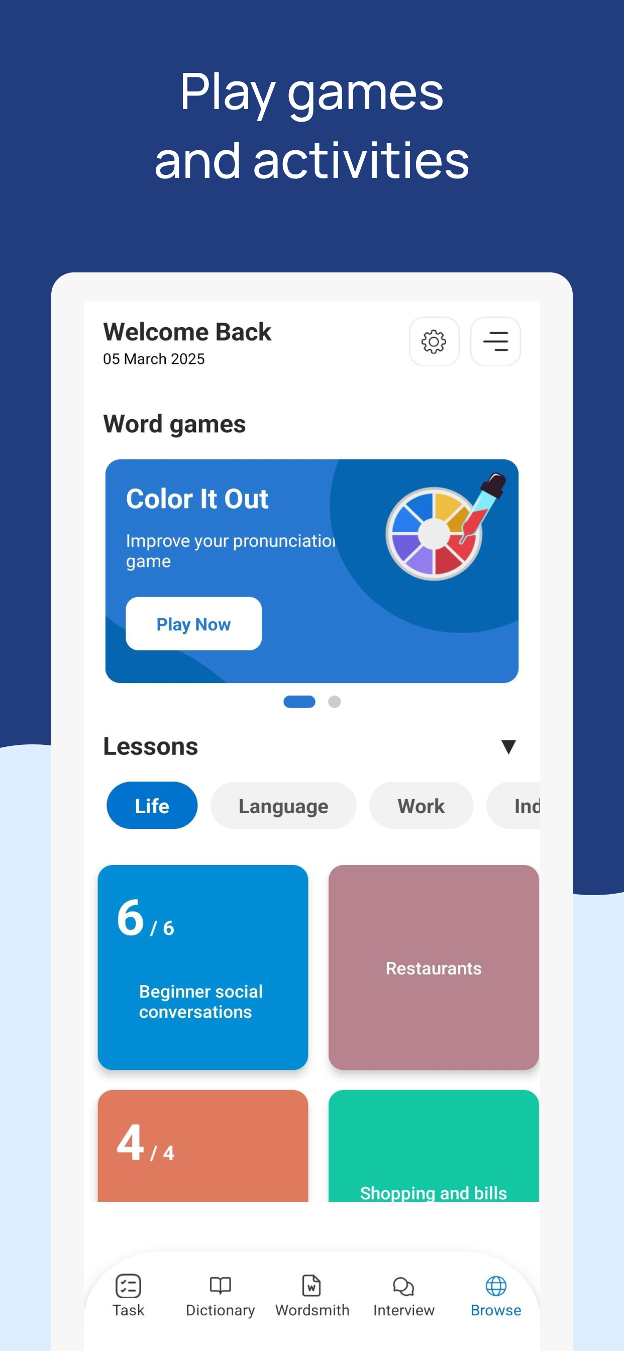Blue Canoe: Speak English