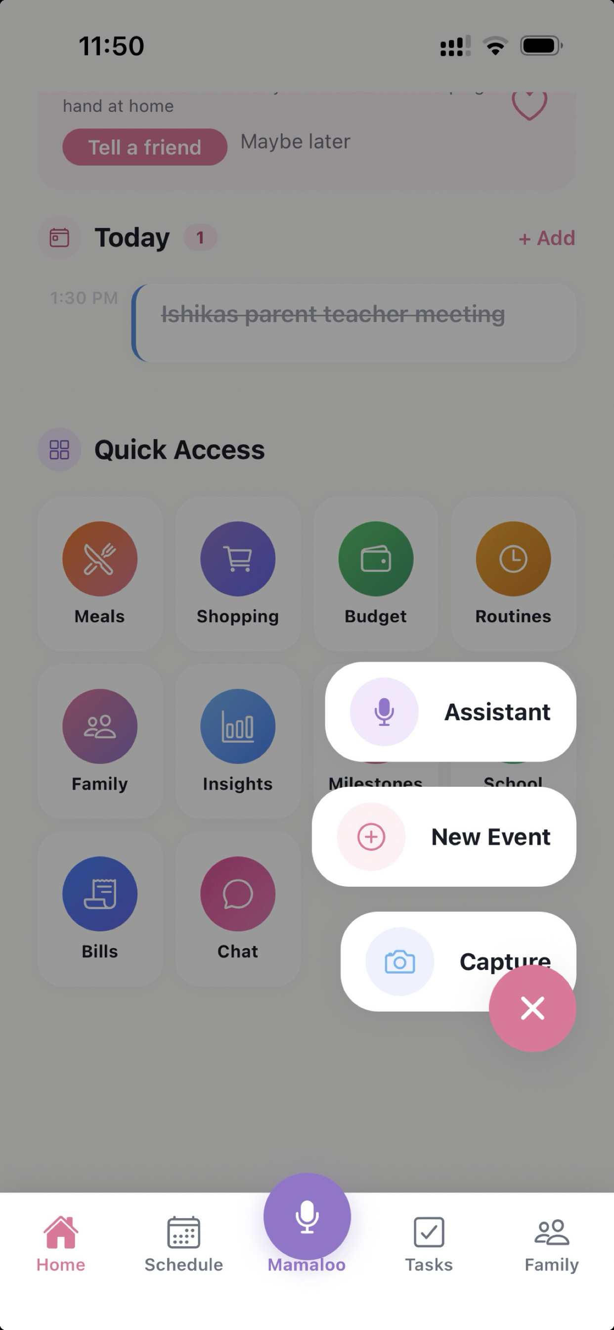 Mamaloo — Family Organiser