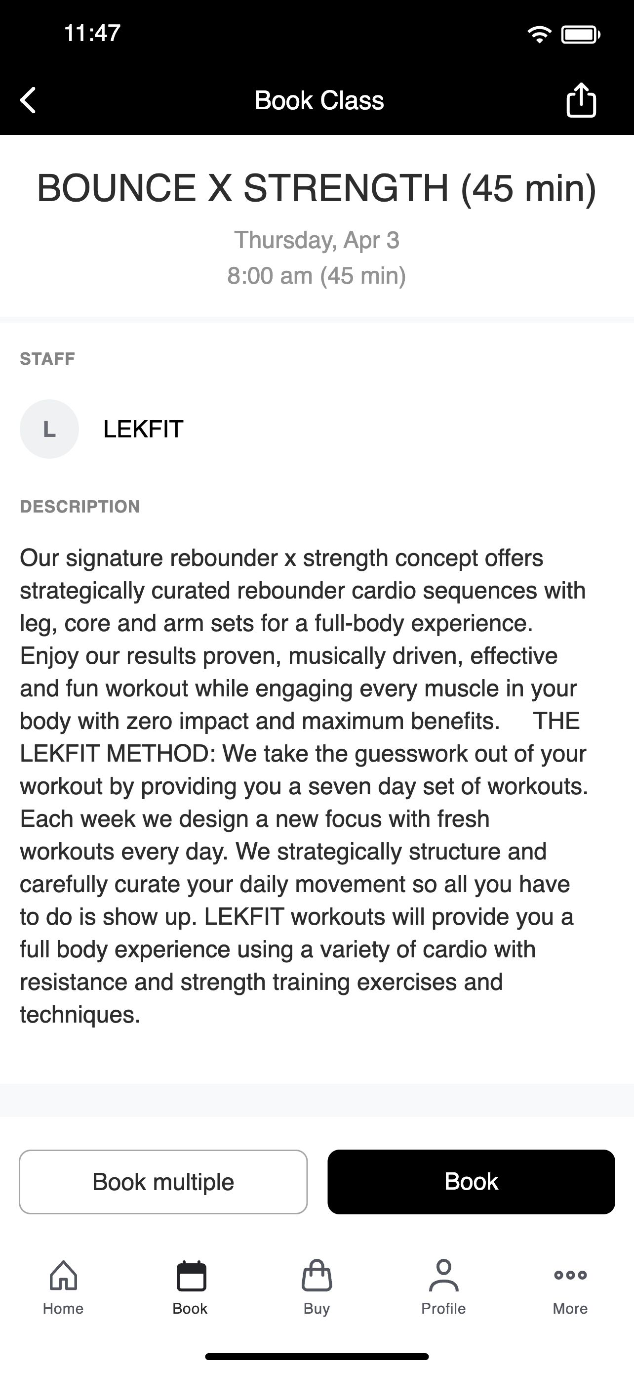 LEKFIT LA studio screenshot 3