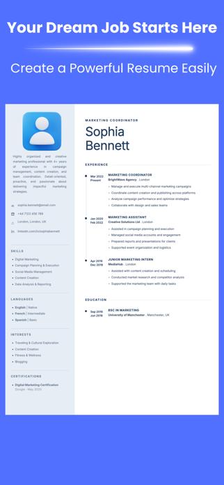 Resume Builder - Cv Maker Pro Screenshot 4 of 5