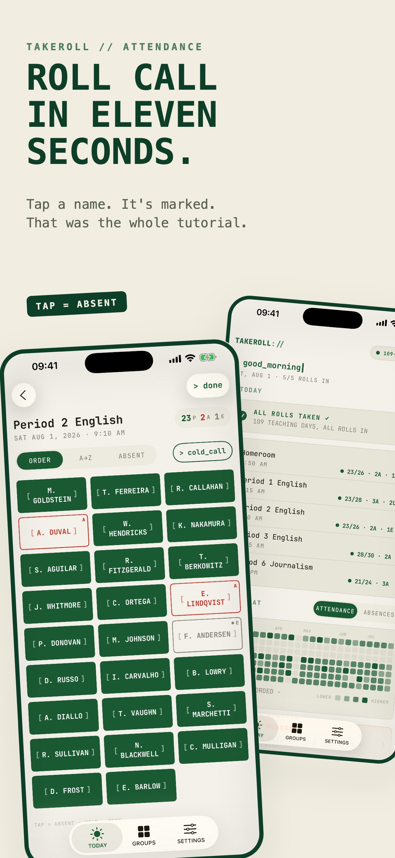Screenshot 1 of Attendance Tracker : TAKEROLL