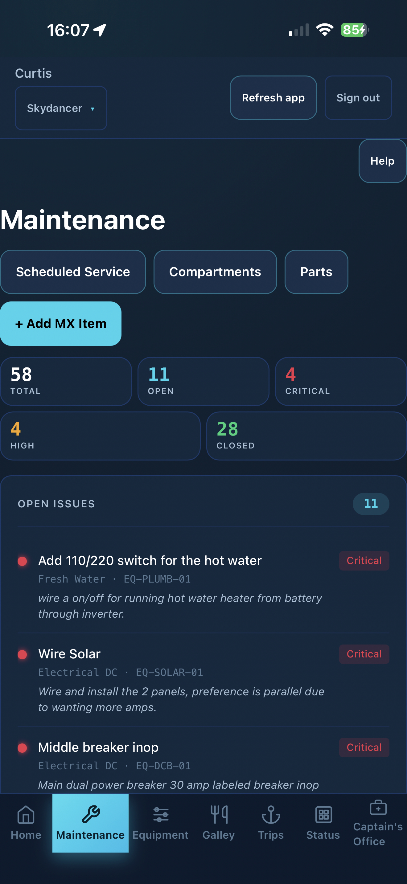 Skydancer Marine: Boat Manager screenshot 2