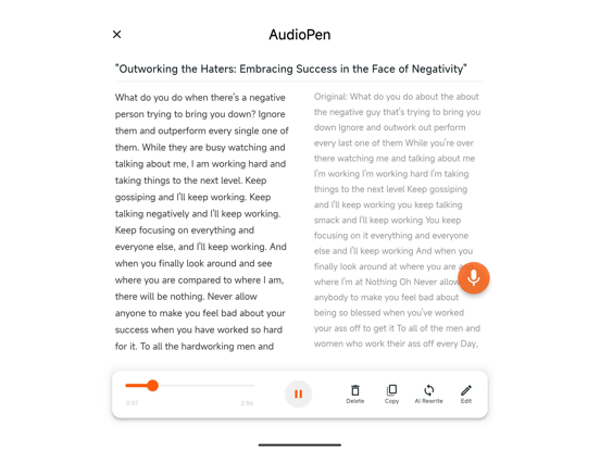 AudioPen: AI Note Taker iPad screenshot 3 - Utilities app