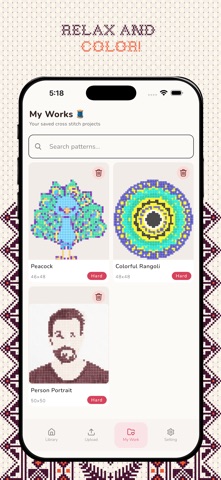 Cross Stitch Coloring Book screenshot