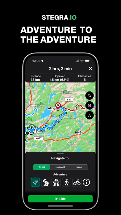 Stegra.io - Motorcycle GPS Screenshot