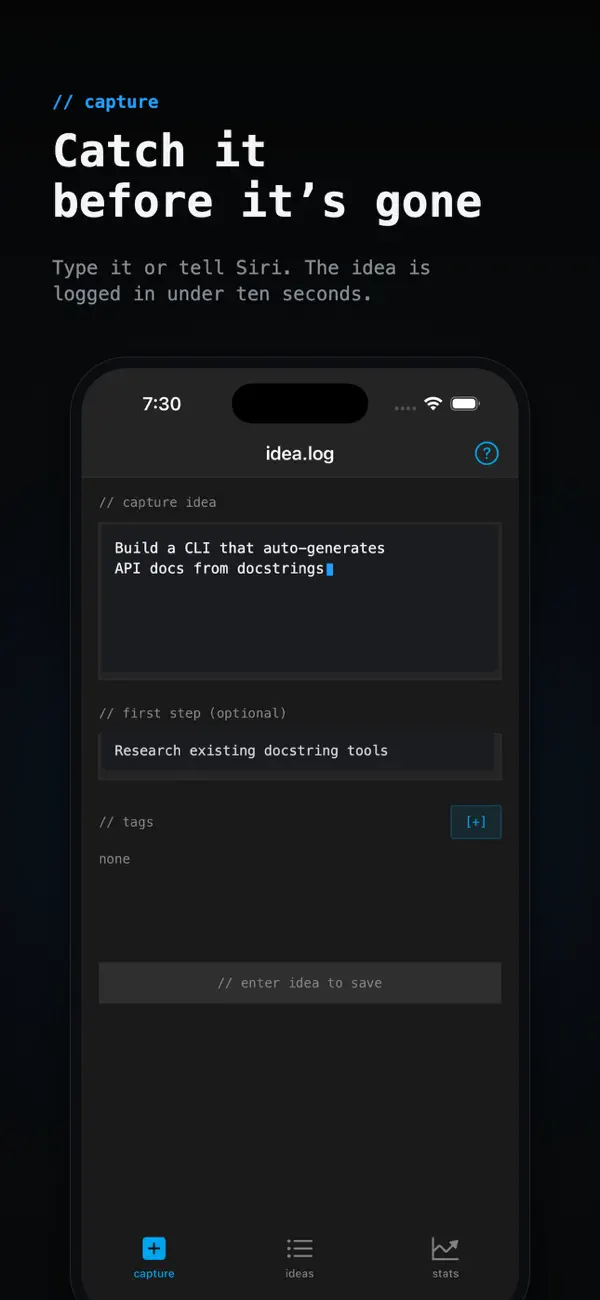 Screenshot #1 pour idea.log
