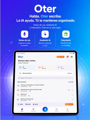 Oter: Notes & AI assistant iPad screenshot