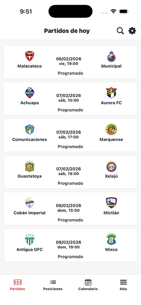Screenshot #1 pour Fútbol Chapín