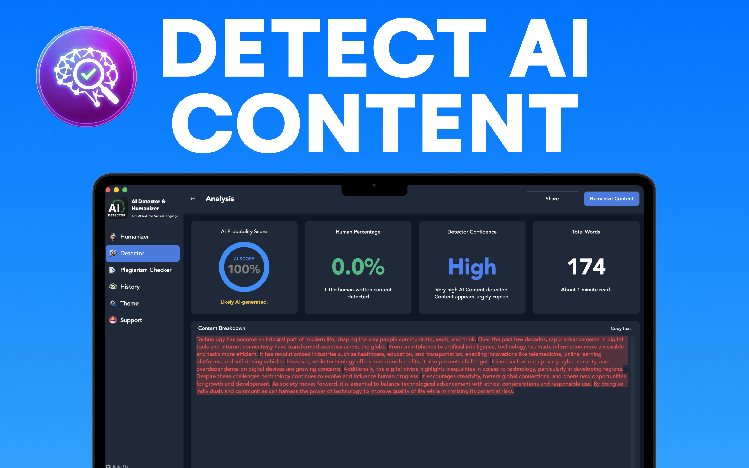 AI Detector: AI Text Humanizer screenshot 9