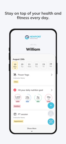 NewportSwimFit screenshot