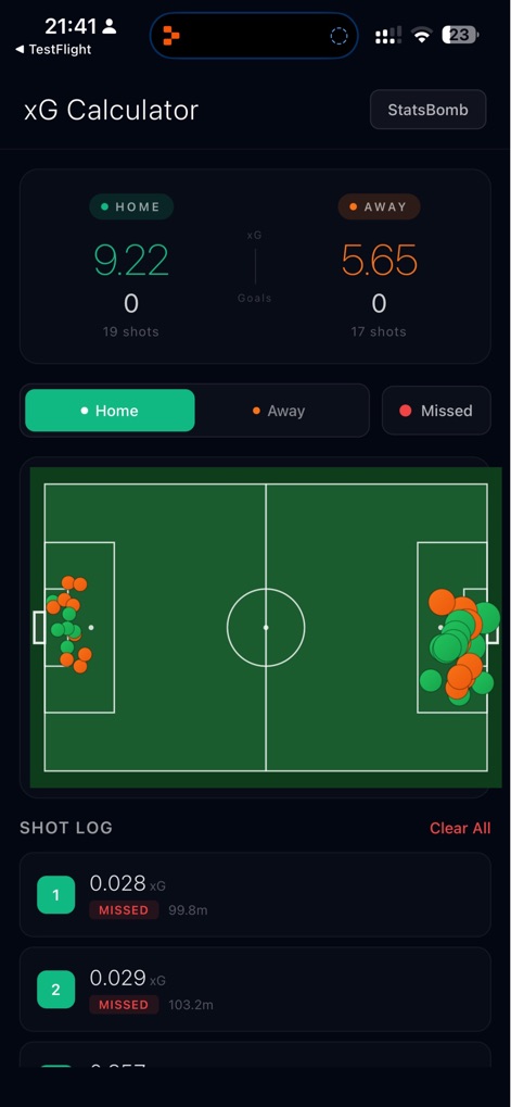 xG Map (Expected Goals) - App de Deportes | MWM