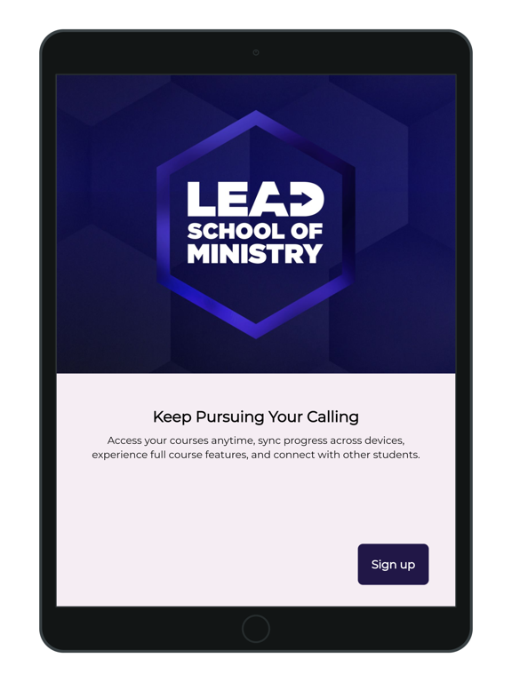 LEAD School Of Ministry iPad screenshot 1 - Education app