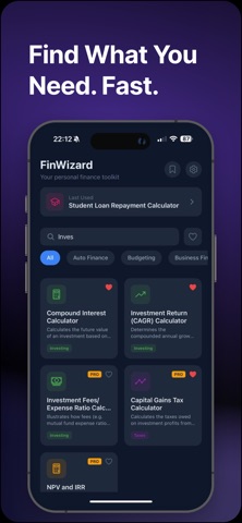 FinWizard Financial Calculator screenshot