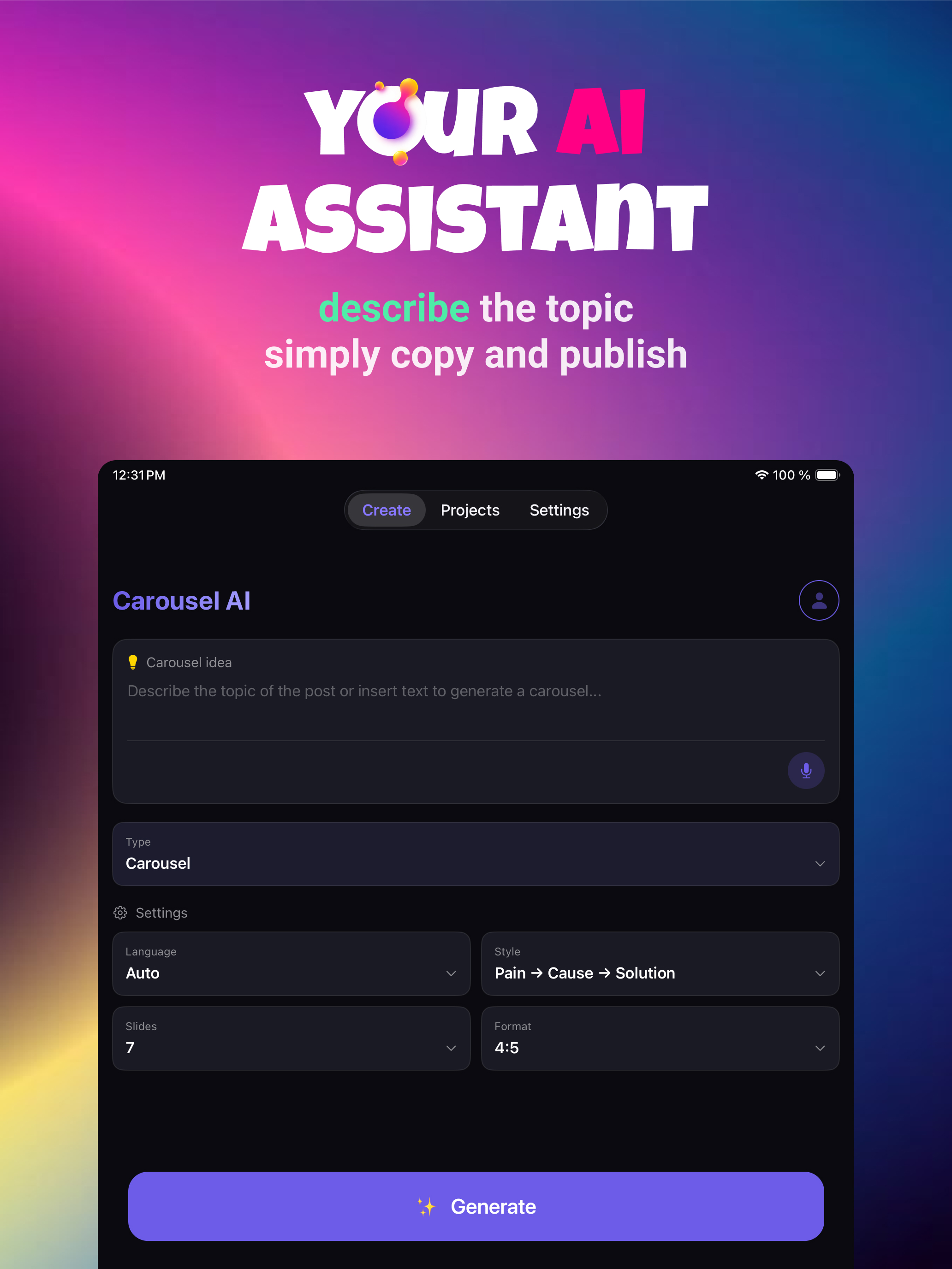 Carousel AI Post Maker: CRO screenshot 9