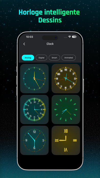 Horloge de nuit numérique néon iPhone screenshot 2