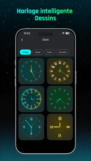 Capture d'écran de Horloge De Nuit Numérique Néon sur iPhone 2