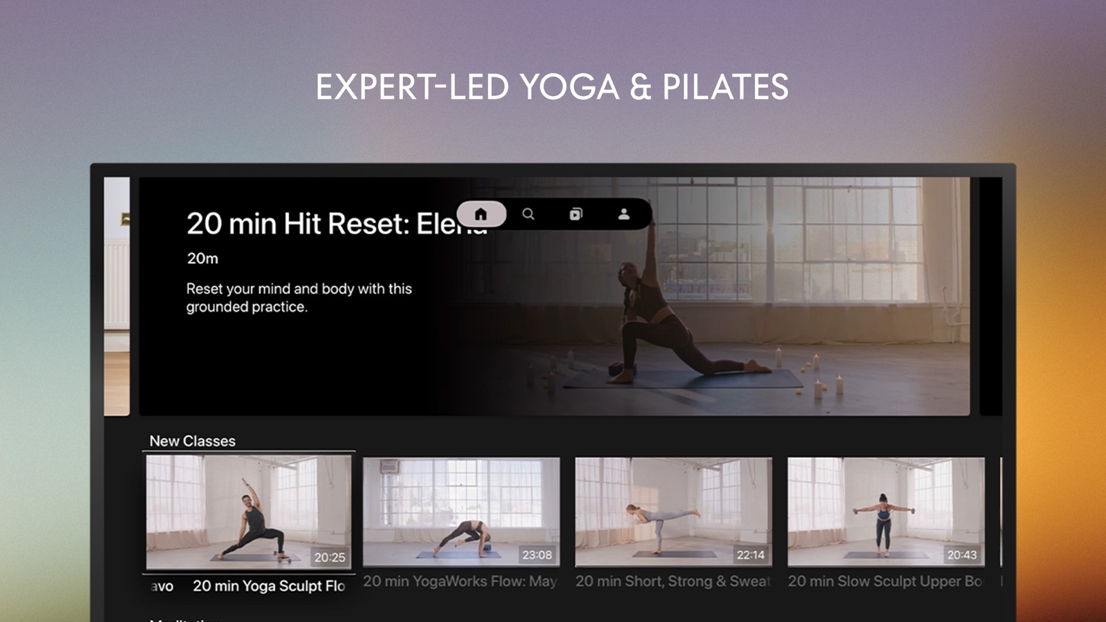 Yogaworks: Yoga & Pilates apple_tv screenshot 1