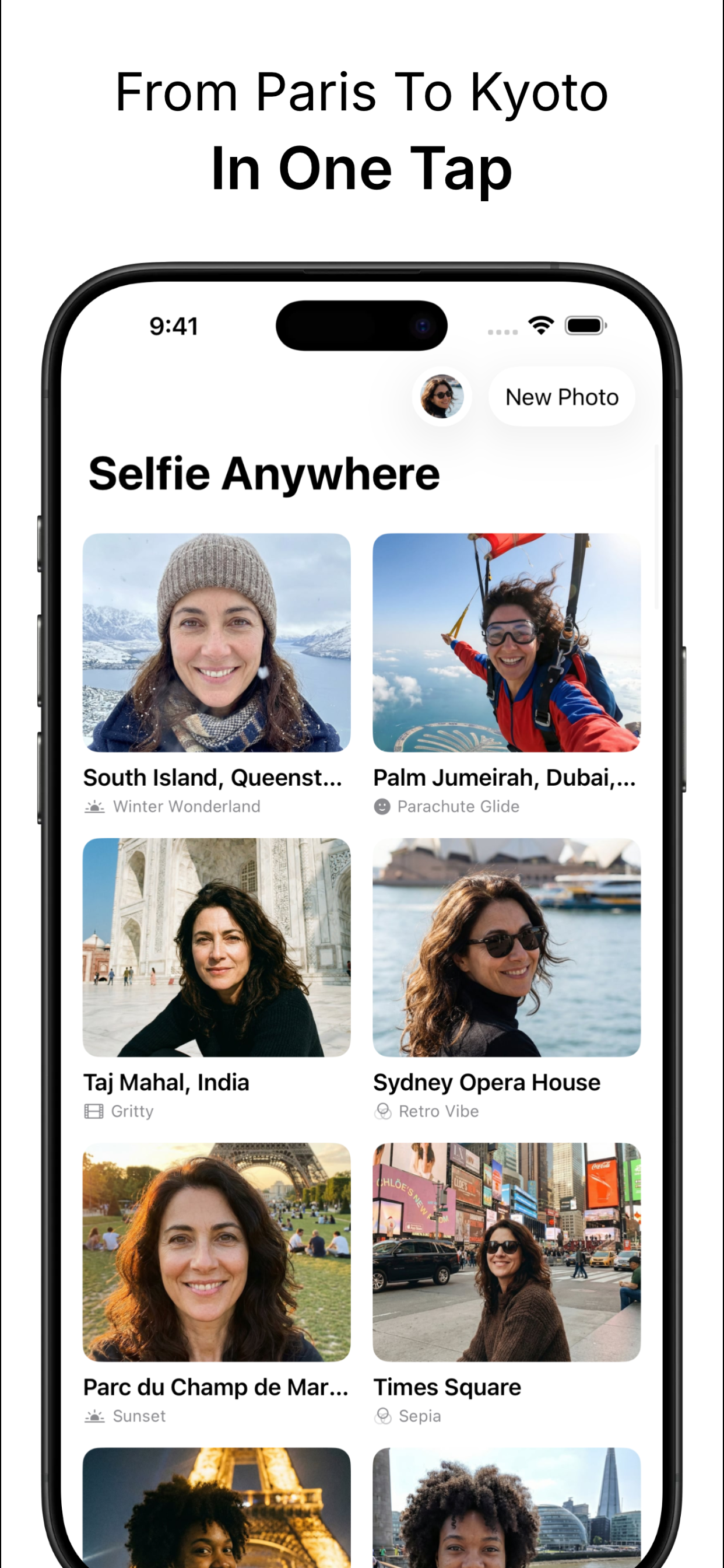 Selfie Anywhere: AI Travel