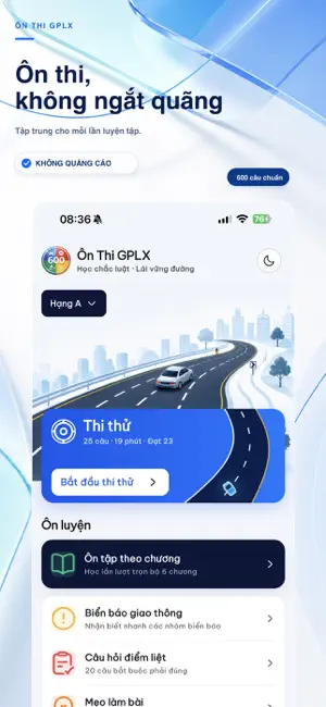 Ôn Thi GPLX 600 Câu Chuẩn 2026 screenshot 1
