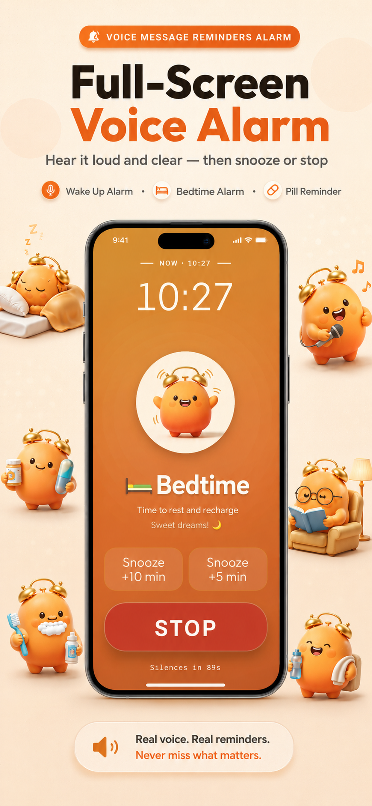 Voice Reminders Alarm Clock screenshot 2
