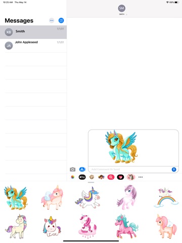 Charismatic Rainbow Unicorn iPad screenshot