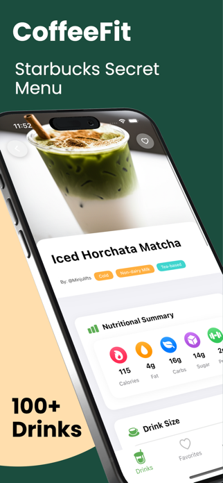 CoffeeFit - Secret Menu Screenshot 1 of 5
