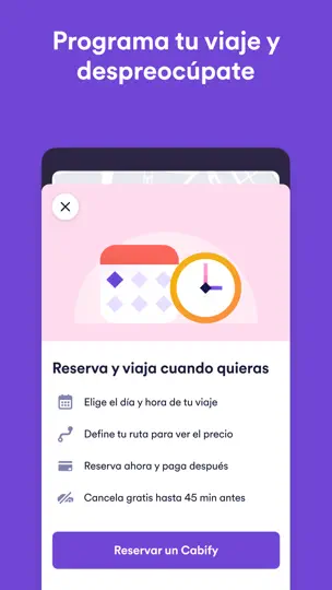 Captura de pantalla de Cabify, Viaja Como Te Mereces en iPhone 6