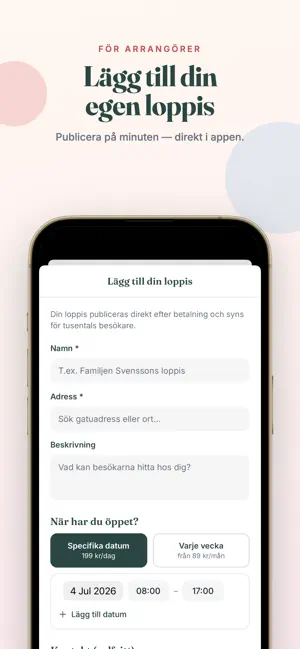 Loppiskartan – hitta loppisar iPhone screenshot 4