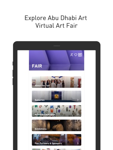 Abu Dhabi Art Fair iPad screenshot