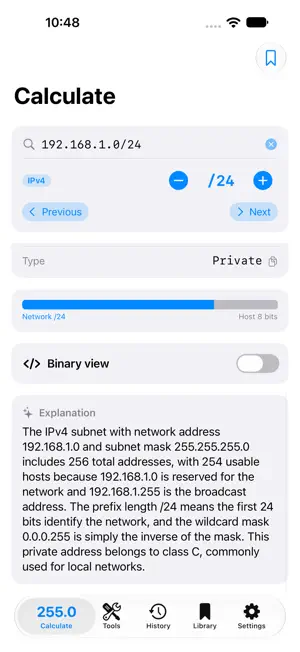 Subnet Plus: Subnet Calculator screenshot 2