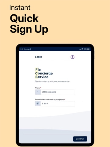 Fix Concierge Service iPad screenshot