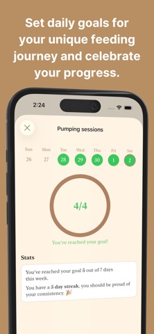 Milk Diary: Baby Feeding iPhone screenshot