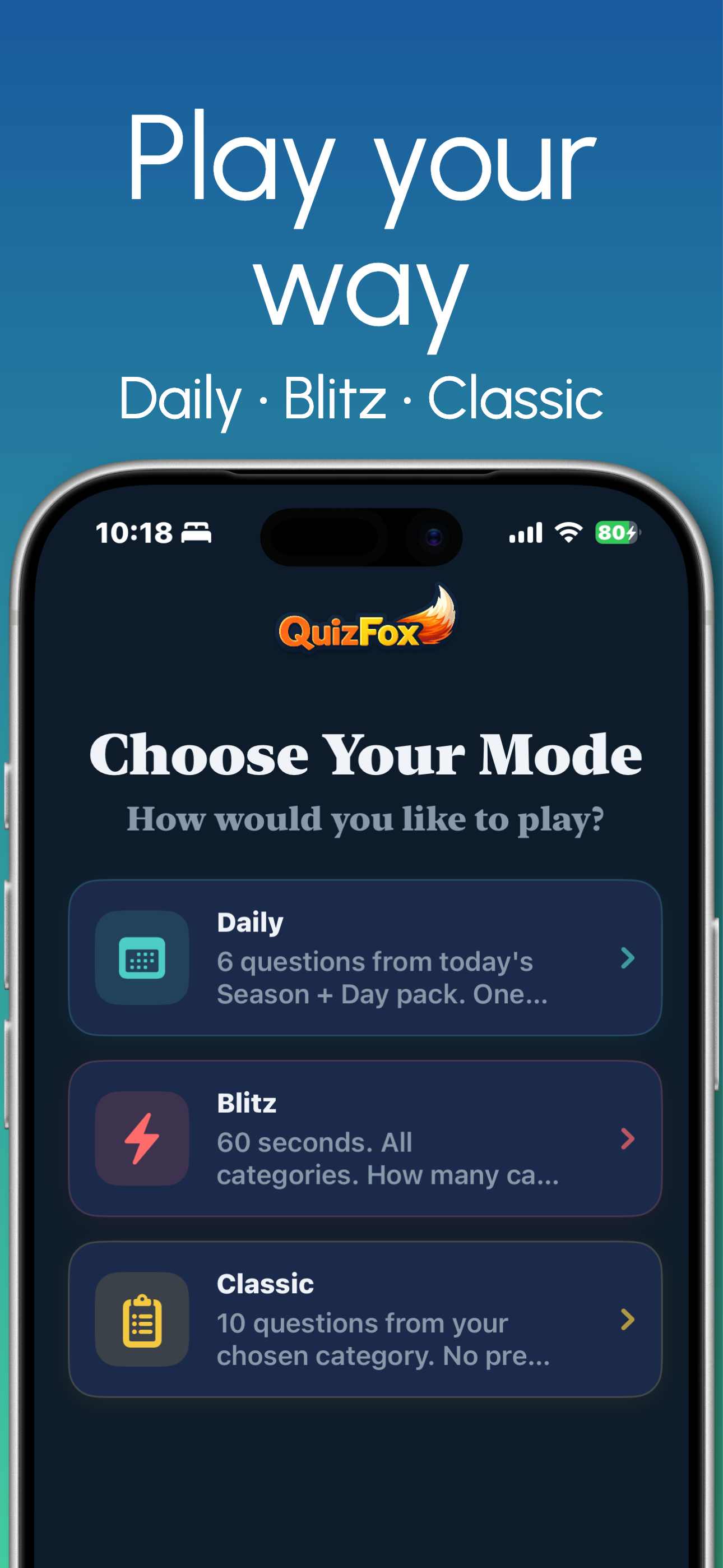 QuizFox – Daily Trivia Game