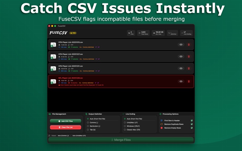 FuseCSV app screenshot 3