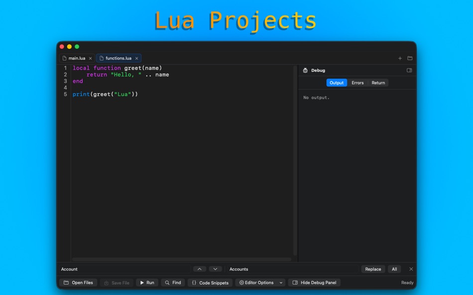 #5. Lua Lab (macOS) بواسطة: William Herrera