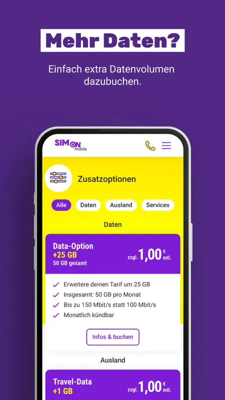 SIMon mobile-App screenshot 4 of 5