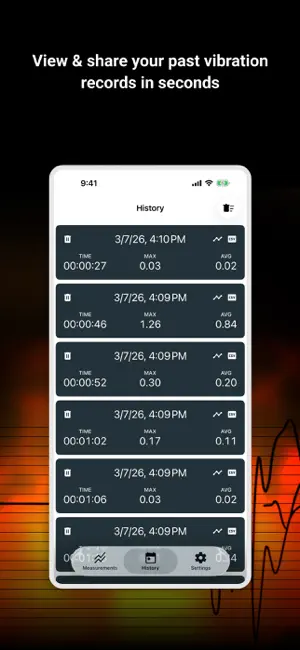 Vibration meter - Seismometer screenshot 2