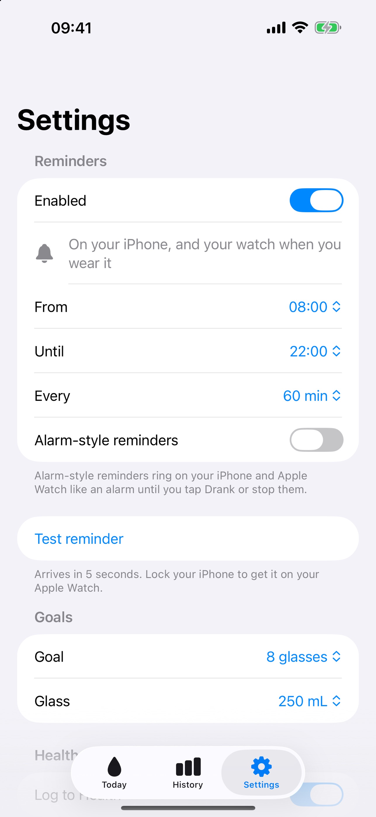 Screenshot 4 of Sip Water Reminder