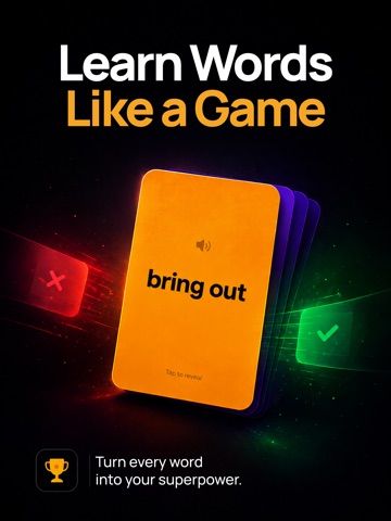 Lexo: Vocabulary Flashcards iPad screenshot