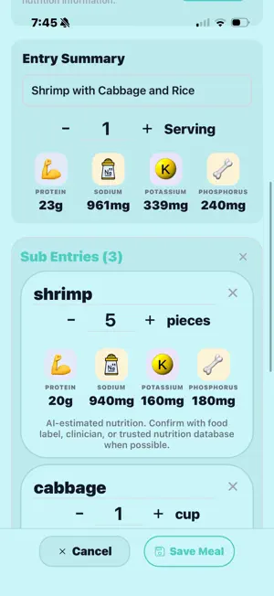Kidney Buddy: Renal Diet screenshot 4