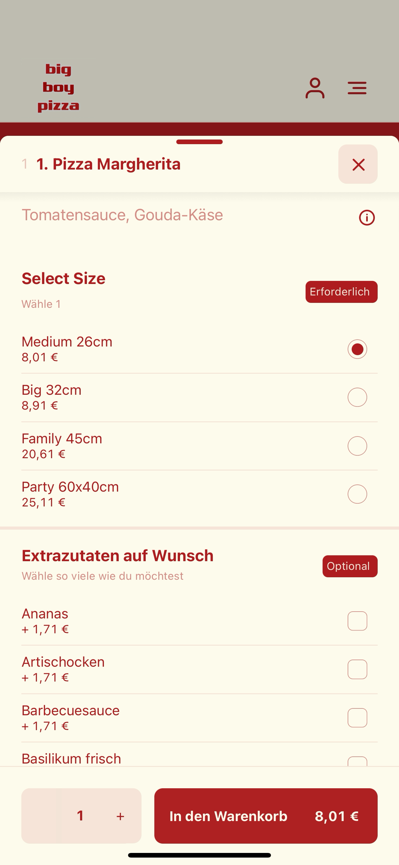 Big Boy Pizza Bonn