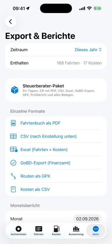 Fahrtenbuch GPS – NovaFahrt screenshot 8 of 8
