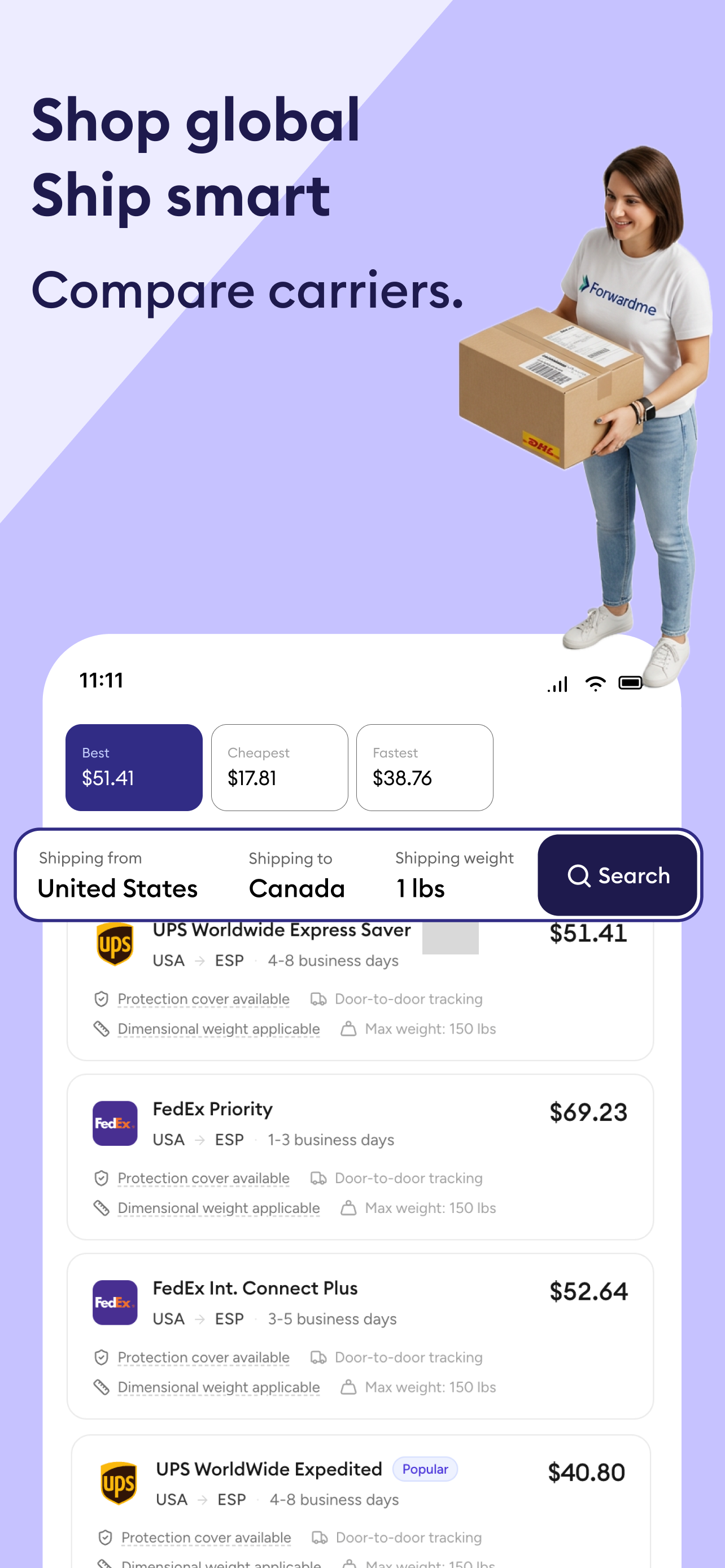 Forwardme - Shop & Ship screenshot 4
